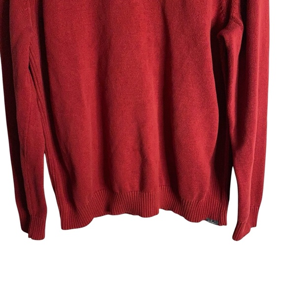 Eddie Bauer Men's Red 100% Cotton Crewneck Knit Sweater - Picture 3 of 7